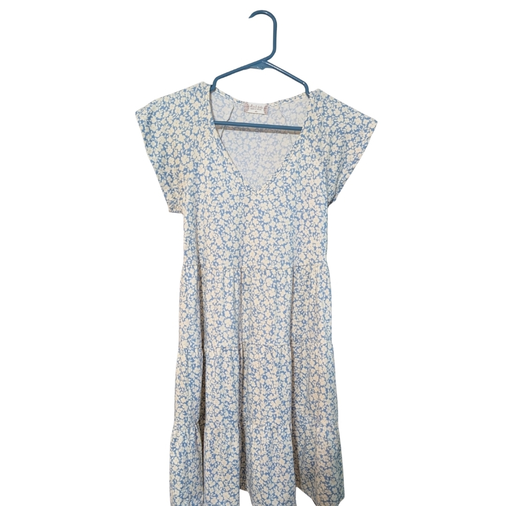 Altar'd State Blue and White Floral Kids Dress
